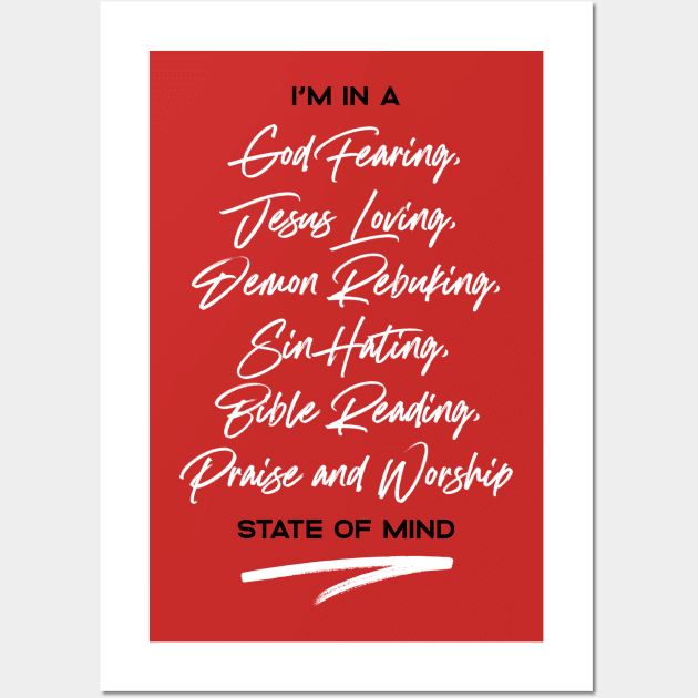 Christian State of Mind Wall Art by CalledandChosenApparel